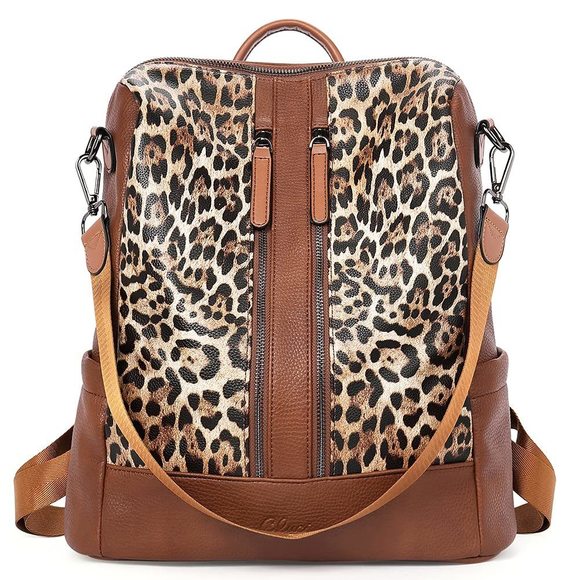 Backpack Purse Fashion Leather Backpack Convertible Large Travel -_-